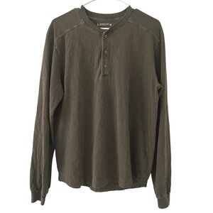 American Giant Mens Olive Green Broken-In Premium Slub Long Sleeve Henley M NWOT